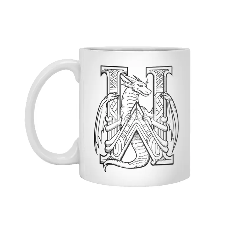 W Dragon Alphabet Beyaz Kupa