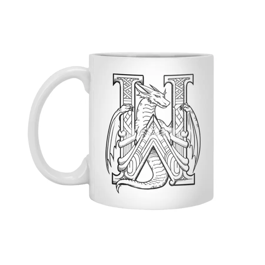 W Dragon Alphabet Beyaz Kupa