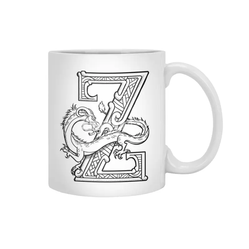 Z Dragon Alphabet Beyaz Kupa