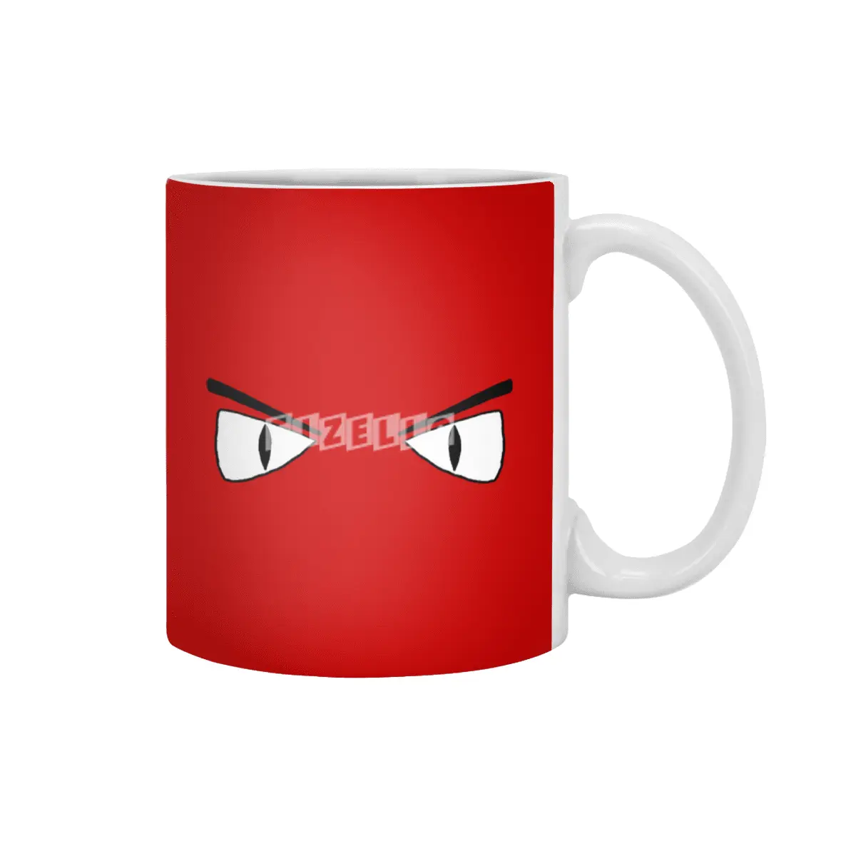 Cartoon Eyes - Angry Face Beyaz Kupa