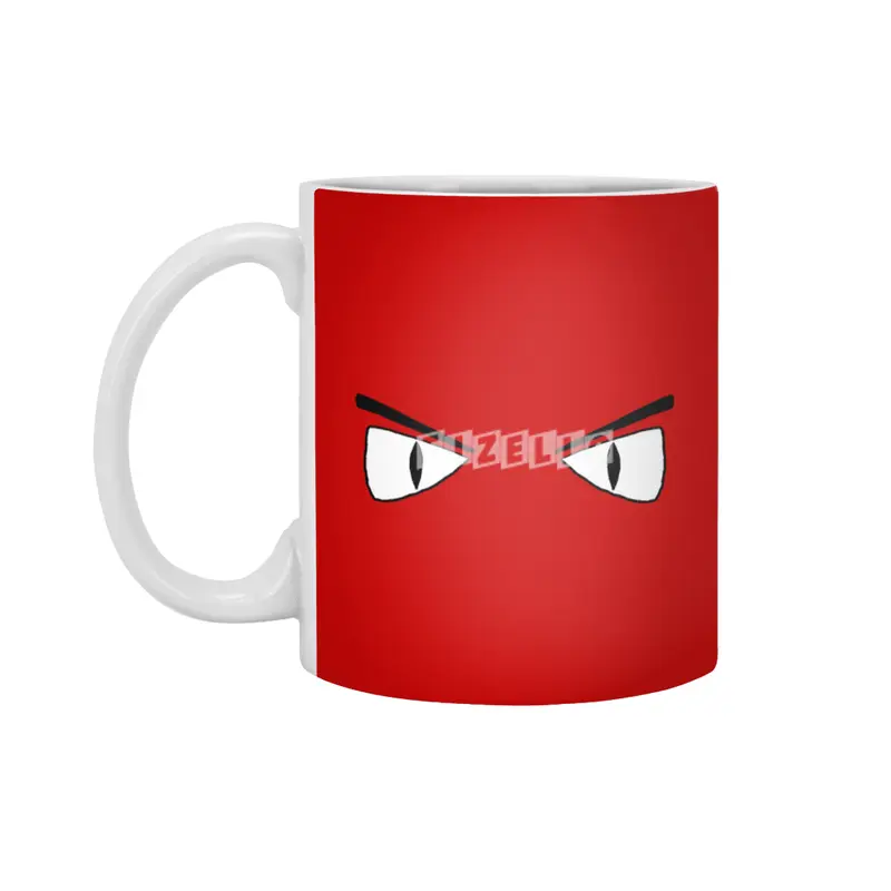 Cartoon Eyes - Angry Face Beyaz Kupa