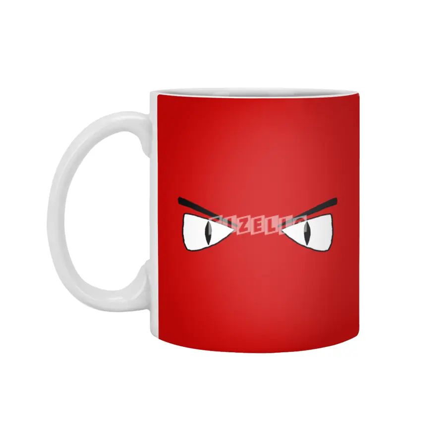 Cartoon Eyes - Angry Face Beyaz Kupa