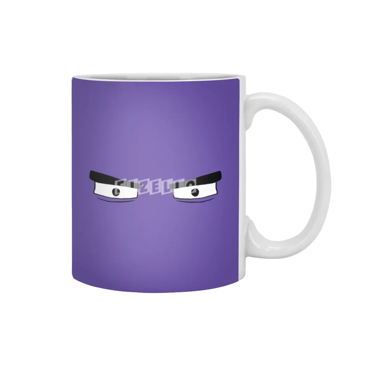 Cartoon Eyes - Grouchy Face Beyaz Kupa