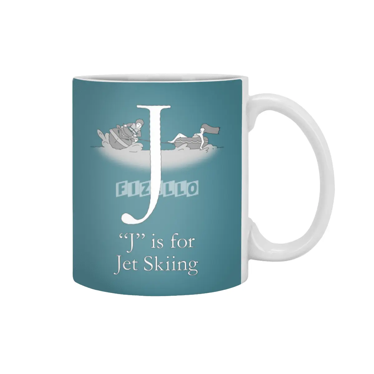 J is for Jet Skiing Beyaz Kupa