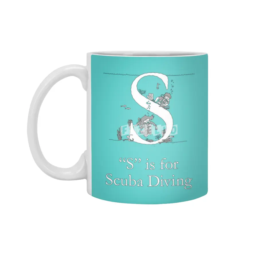 S is for Scuba Diving Beyaz Kupa