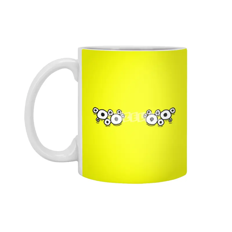 Cartoon Eyes - Spider Monster Face Beyaz Kupa