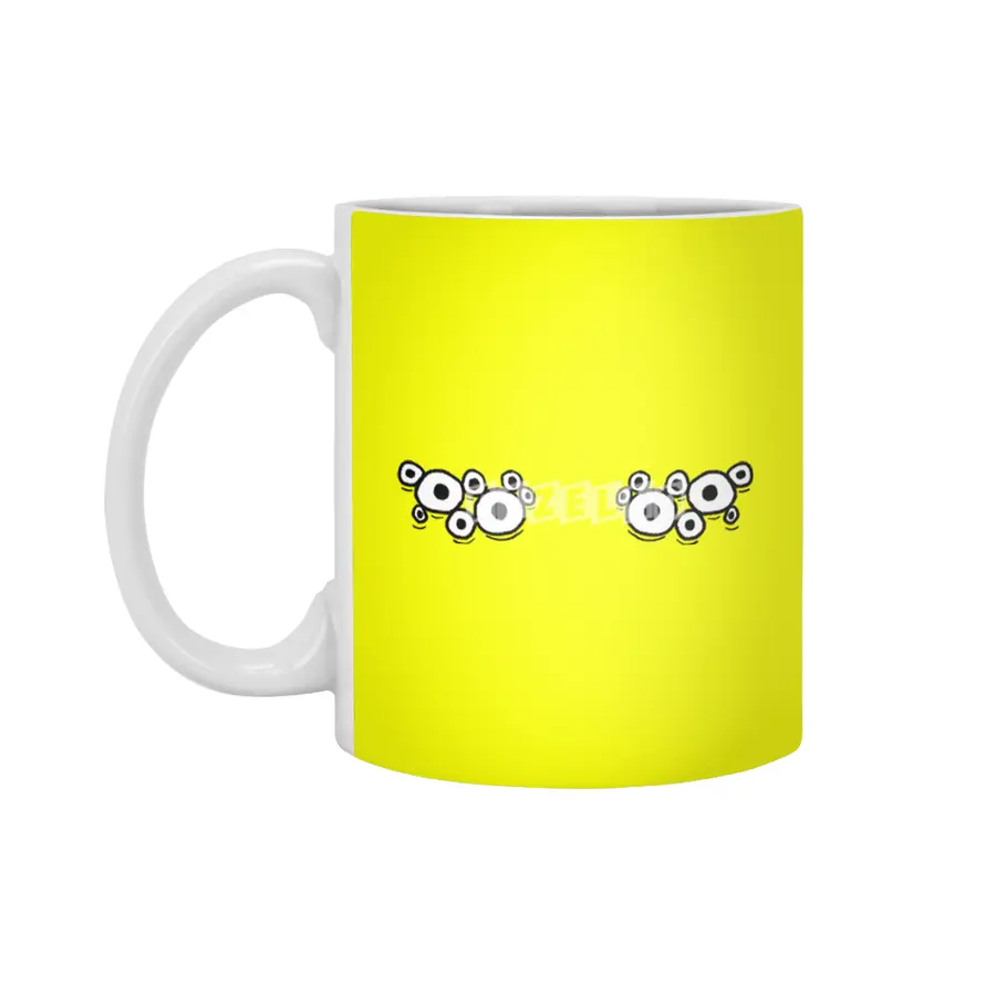 Cartoon Eyes - Spider Monster Face Beyaz Kupa