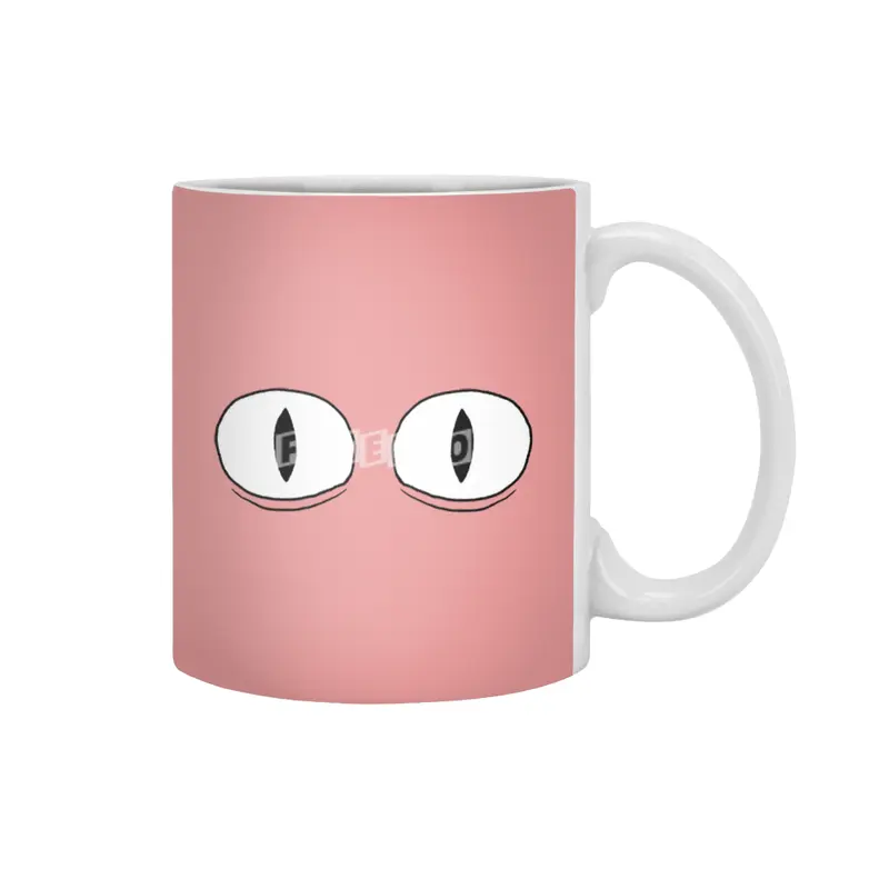 Cartoon Eyes - Surprised Face Beyaz Kupa