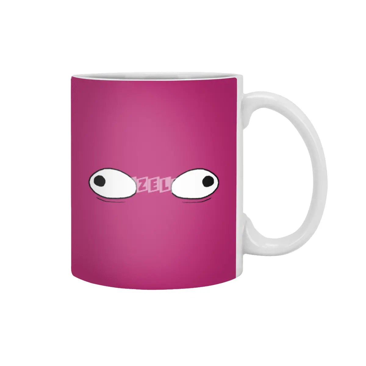 Cartoon Eyes - Wonky Face Beyaz Kupa