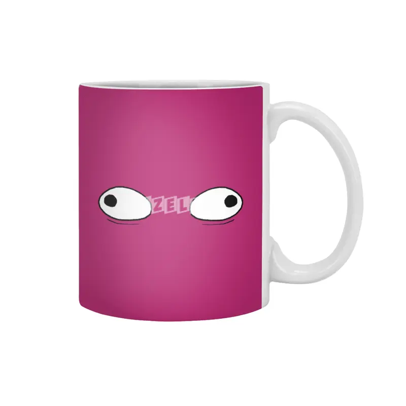 Cartoon Eyes - Wonky Face Beyaz Kupa