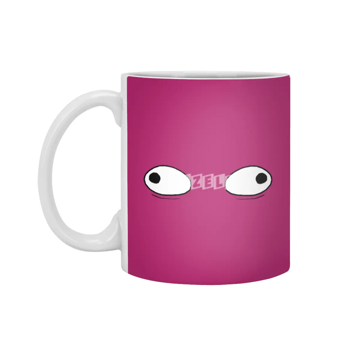Cartoon Eyes - Wonky Face Beyaz Kupa