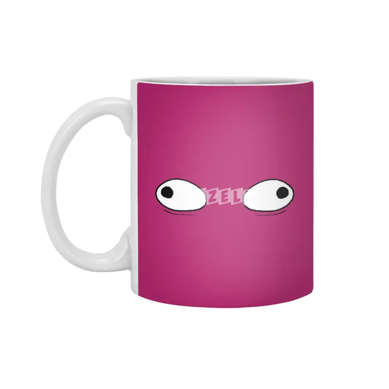Cartoon Eyes - Wonky Face Beyaz Kupa