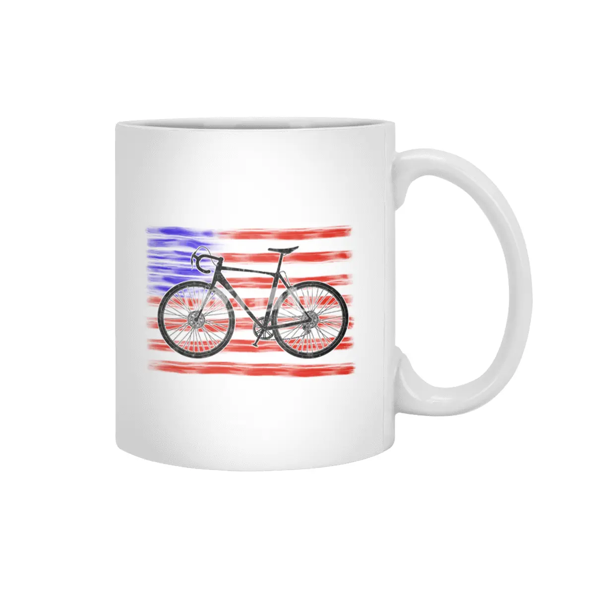 Cyclocross Bicycle American Flag Beyaz Kupa