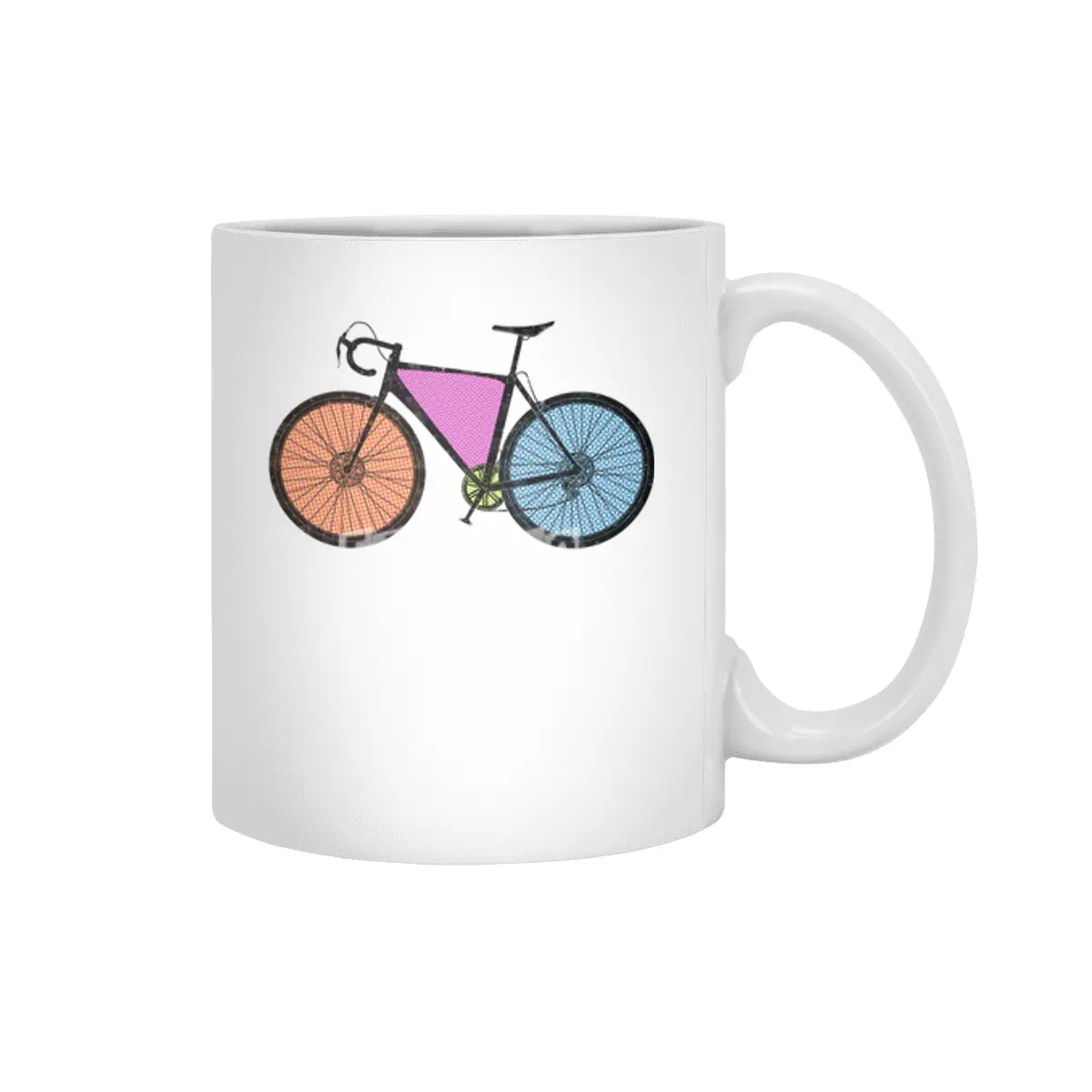 Cyclocross Bicycle Halftone Beyaz Kupa