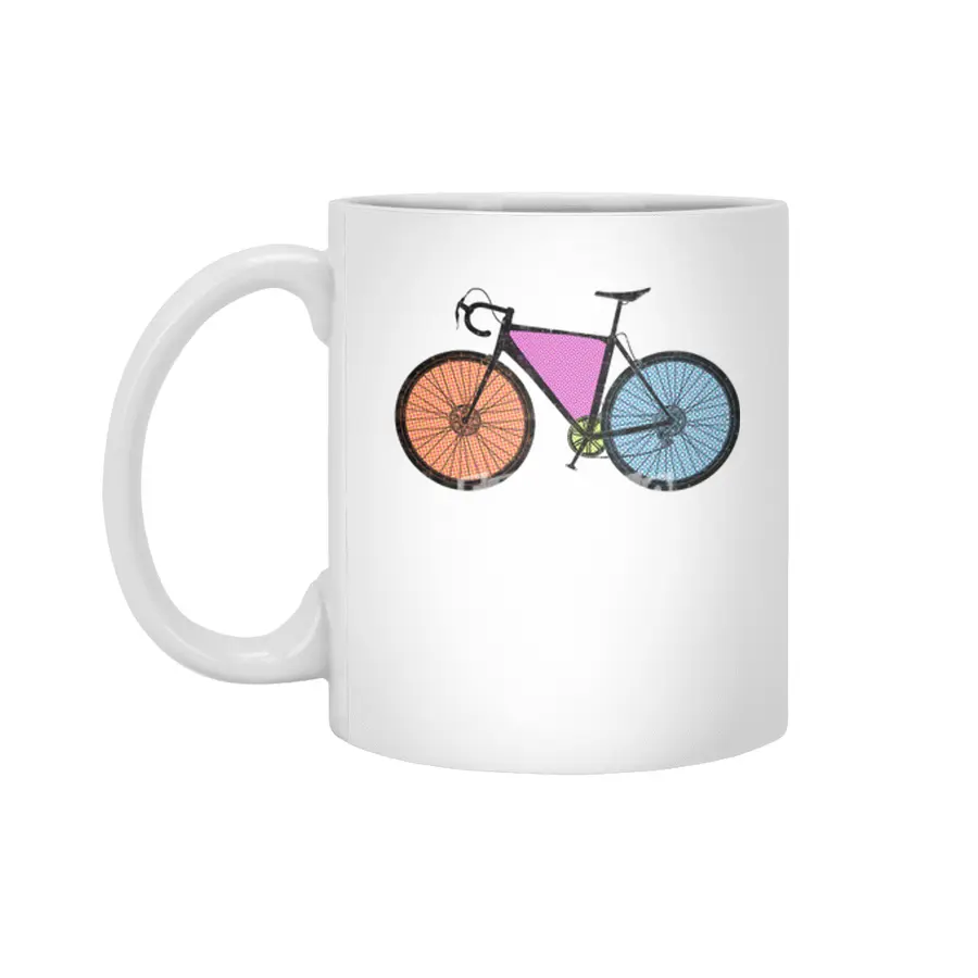 Cyclocross Bicycle Halftone Beyaz Kupa