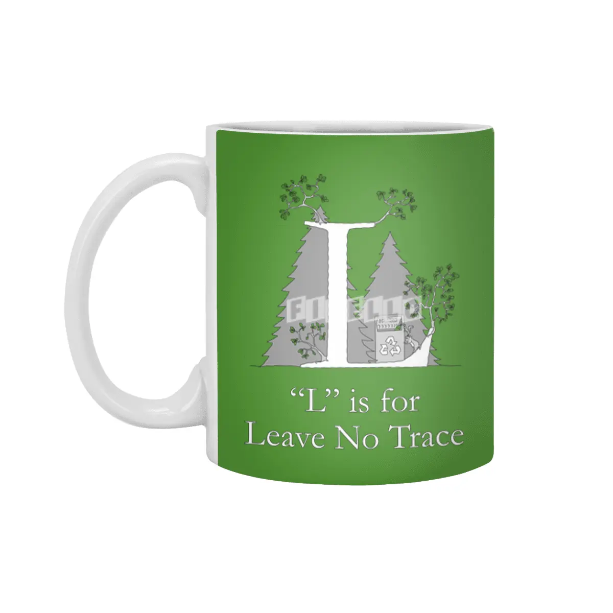 L is for Leave No Trace Beyaz Kupa