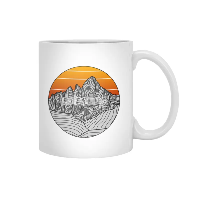 Mountain Sunset/Sky Beyaz Kupa