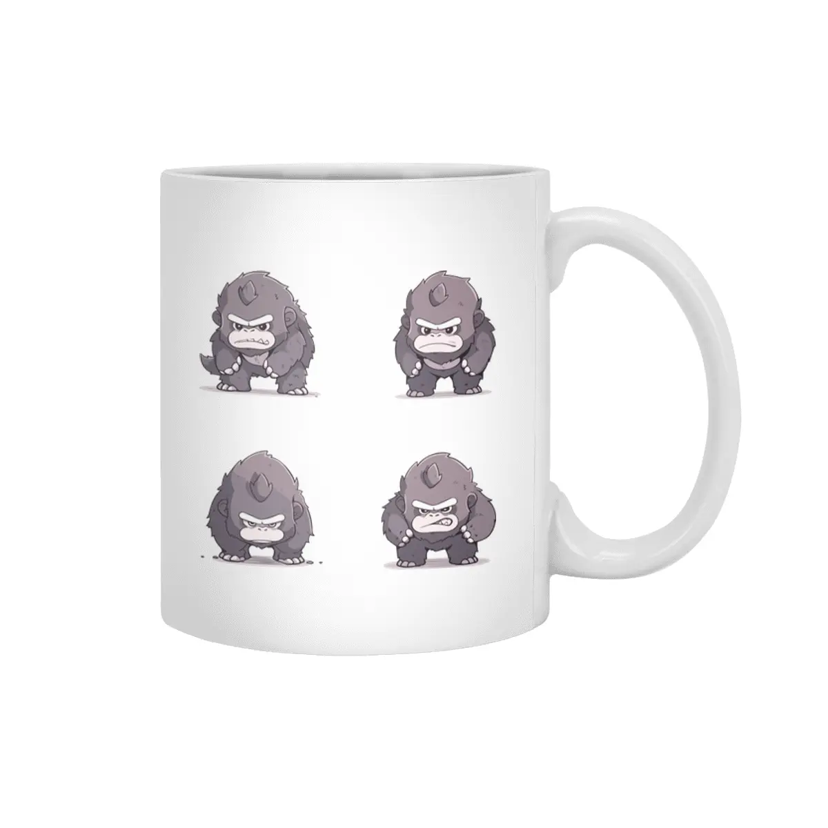 Cute Angry Gorilla Beyaz Kupa