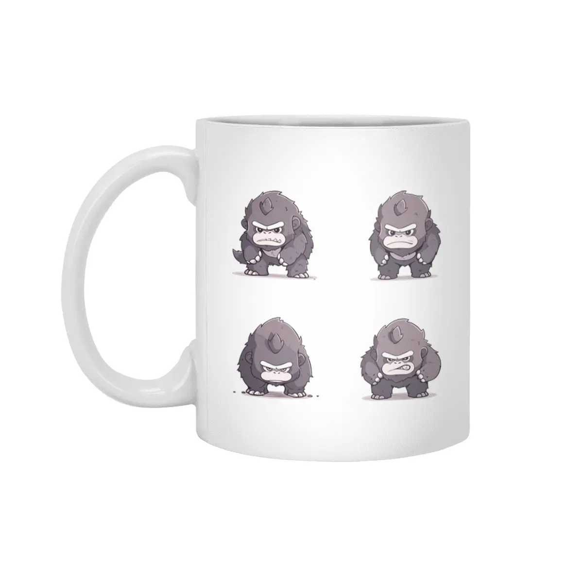 Cute Angry Gorilla Beyaz Kupa
