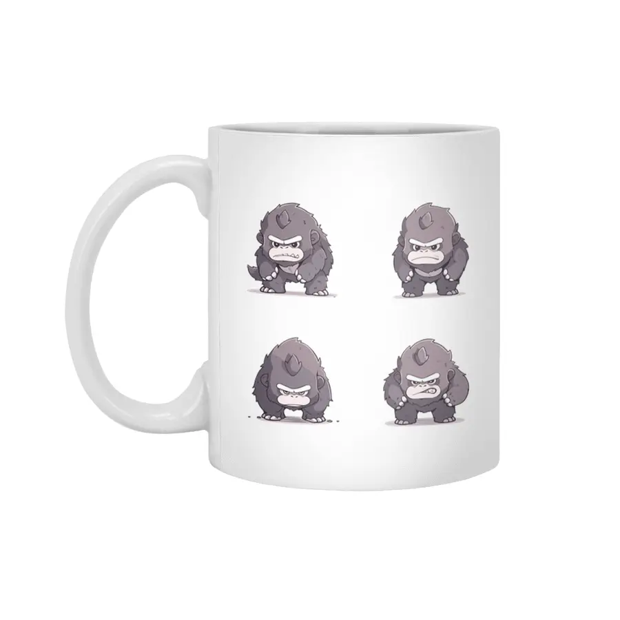 Cute Angry Gorilla Beyaz Kupa