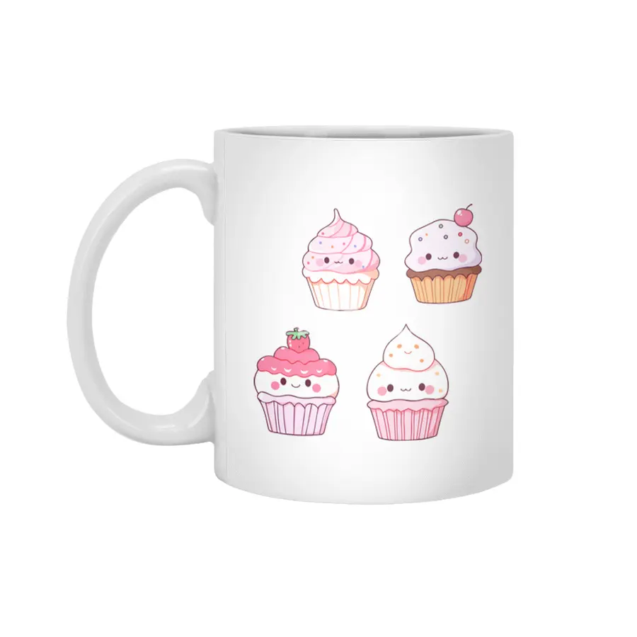 Cute Cupcake Beyaz Kupa