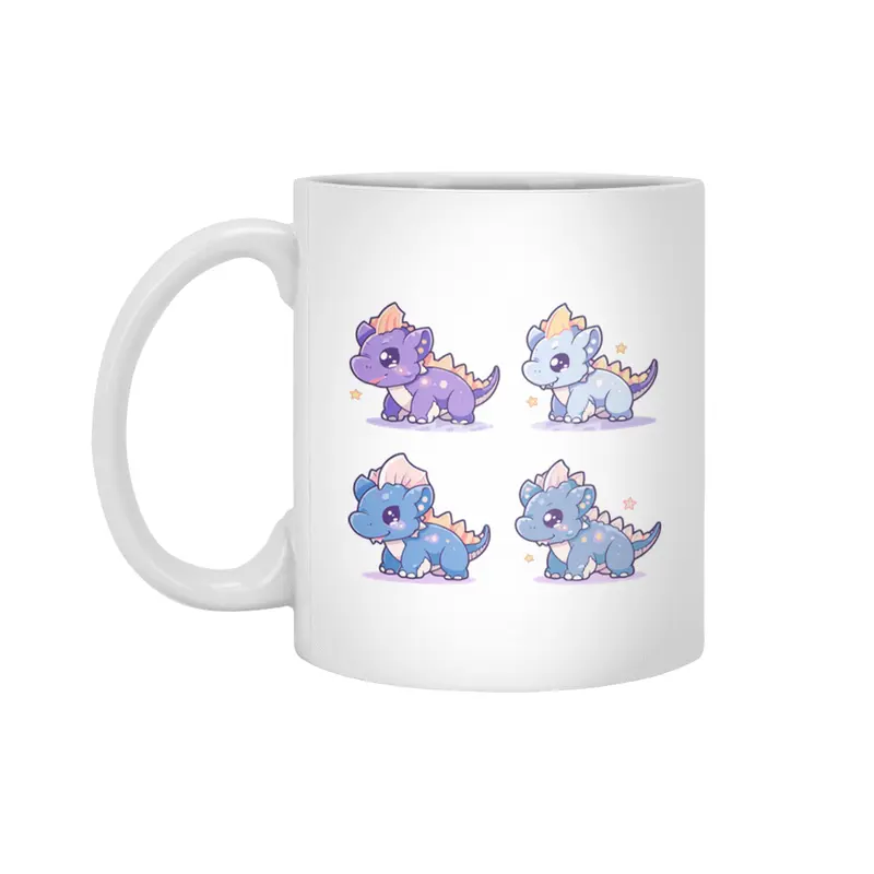 Cute Dinosaurs Beyaz Kupa
