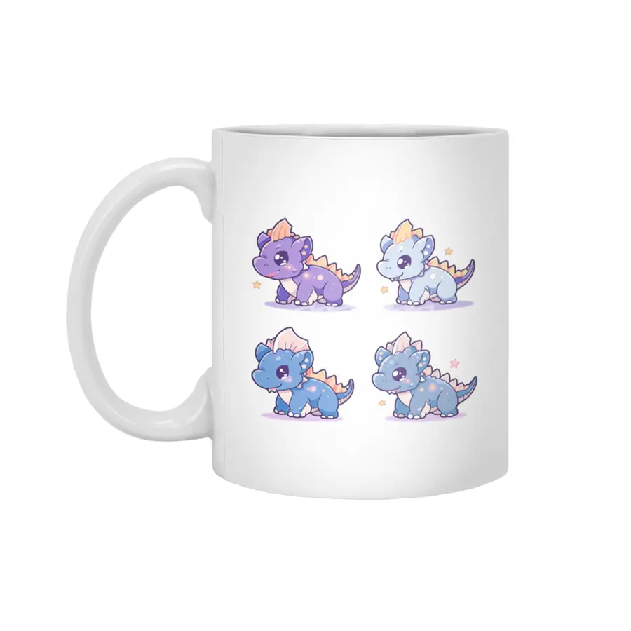 Cute Dinosaurs Beyaz Kupa