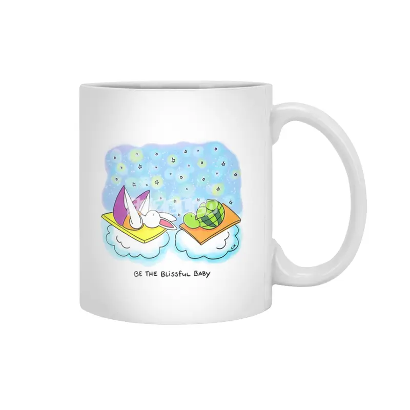 Bunny Daze Yoga - Be the blissful baby Beyaz Kupa