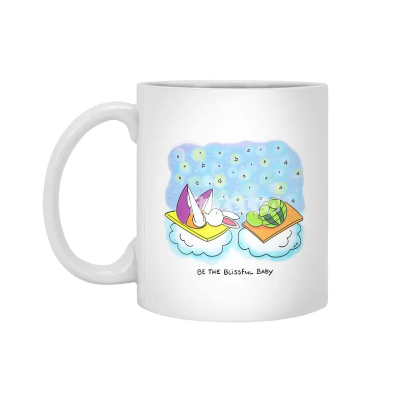 Bunny Daze Yoga - Be the blissful baby Beyaz Kupa