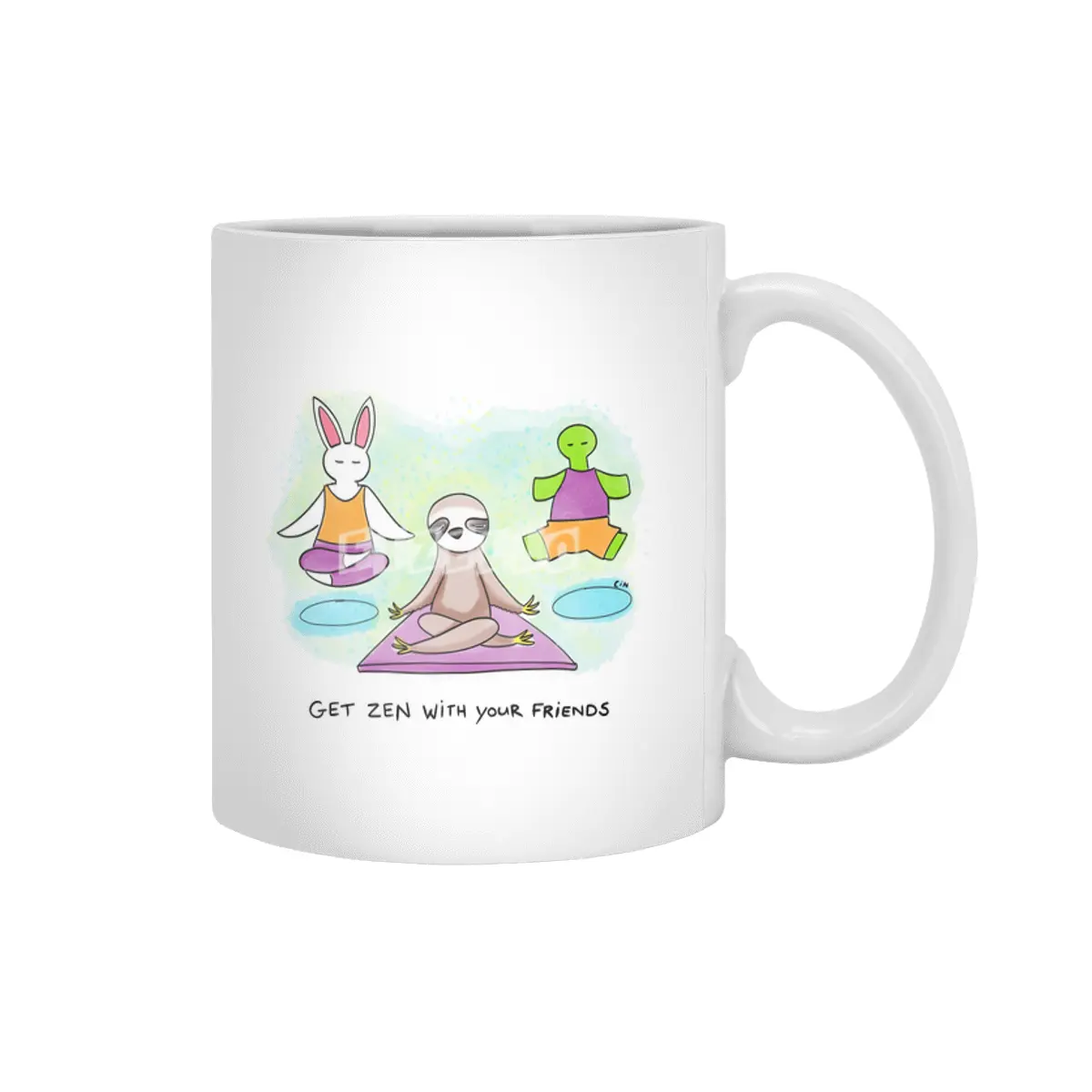 Bunny Daze Yoga - Get Zen With Your Friends Beyaz Kupa