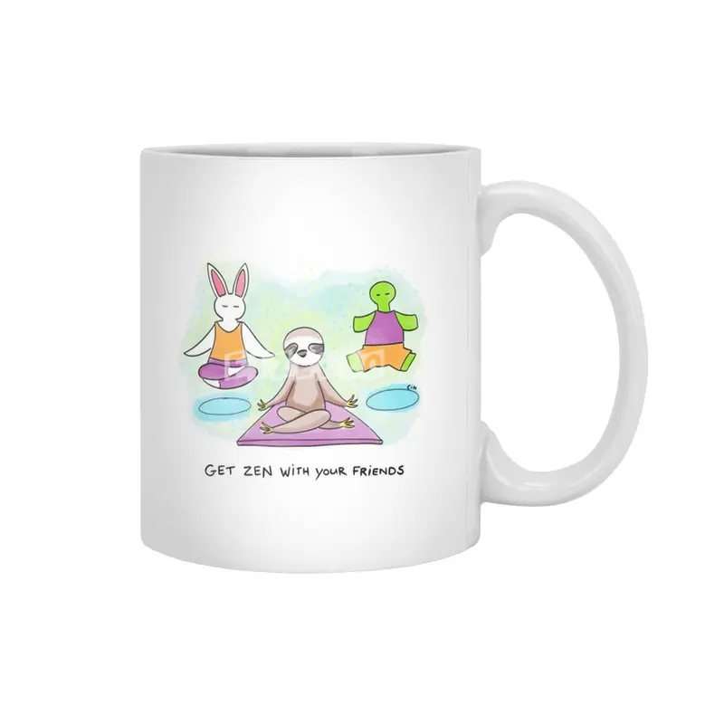 Bunny Daze Yoga - Get Zen With Your Friends Beyaz Kupa