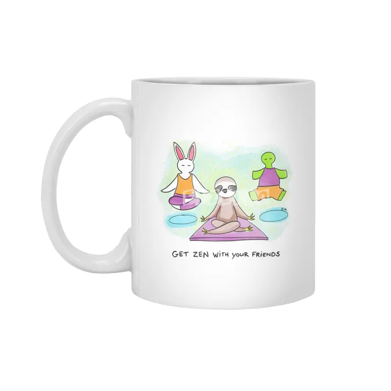 Bunny Daze Yoga - Get Zen With Your Friends Beyaz Kupa