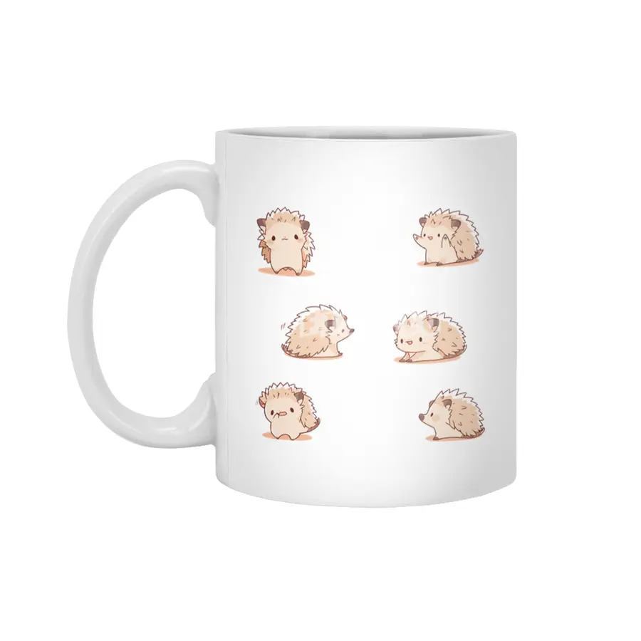 Cute Hedgehog Beyaz Kupa
