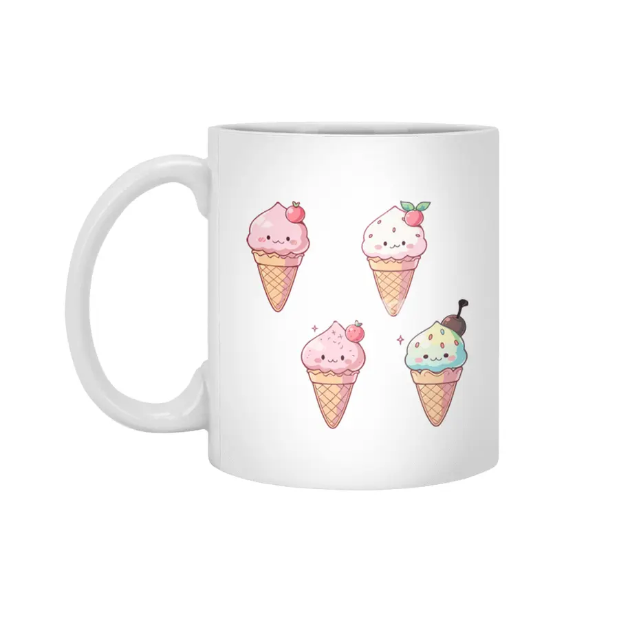 Cute Ice Cream Beyaz Kupa