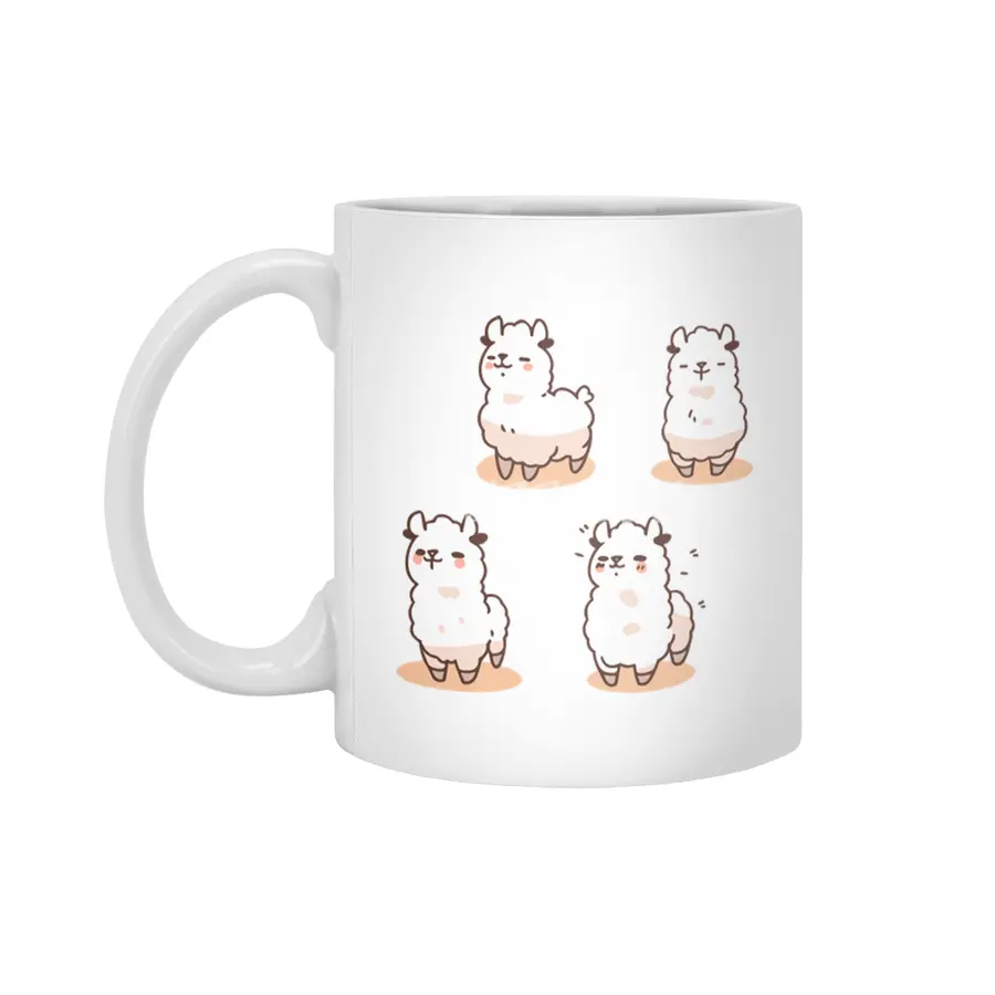 Cute Llama Beyaz Kupa