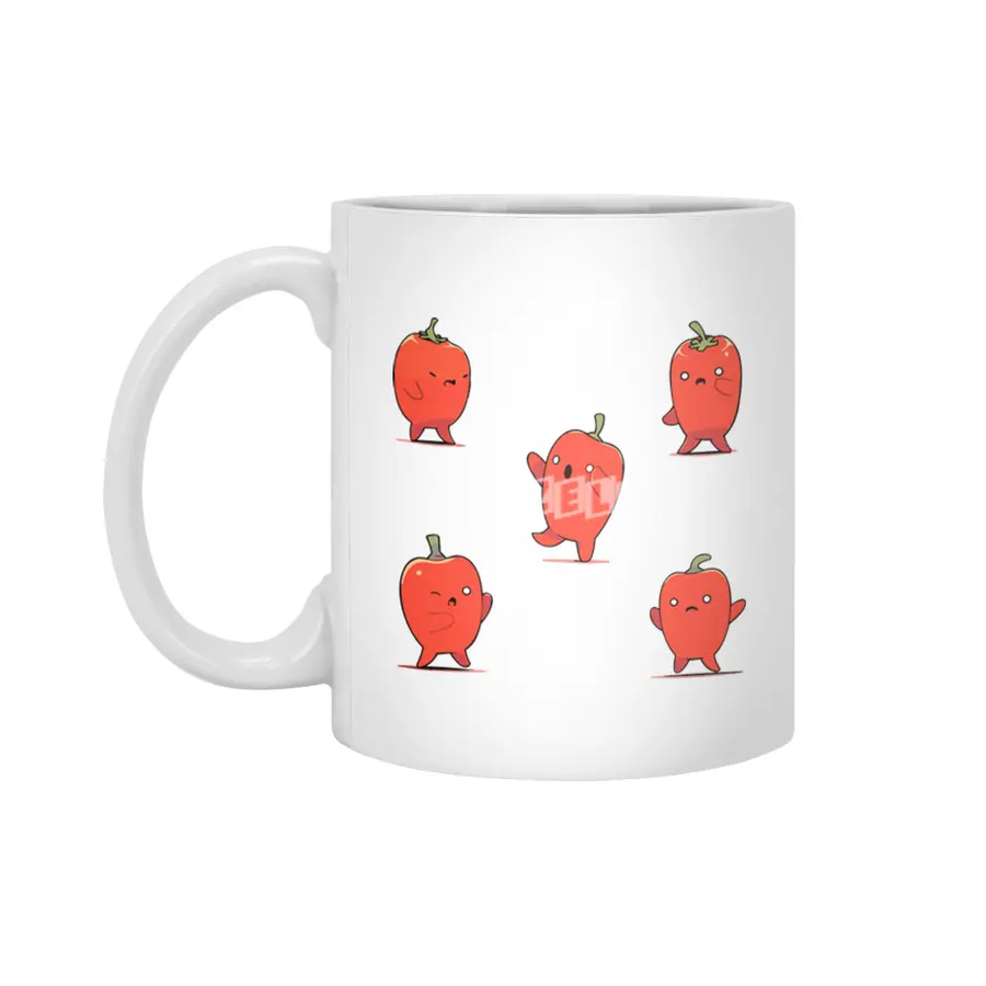 Cute Red Pepper Beyaz Kupa
