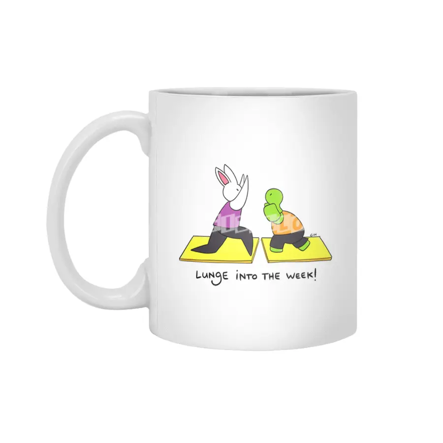 Bunny Daze Yoga - Lunge into the week! Beyaz Kupa