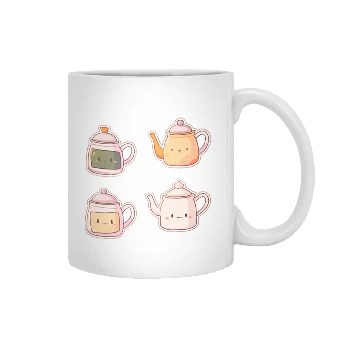 Cute Tea Kettle Beyaz Kupa