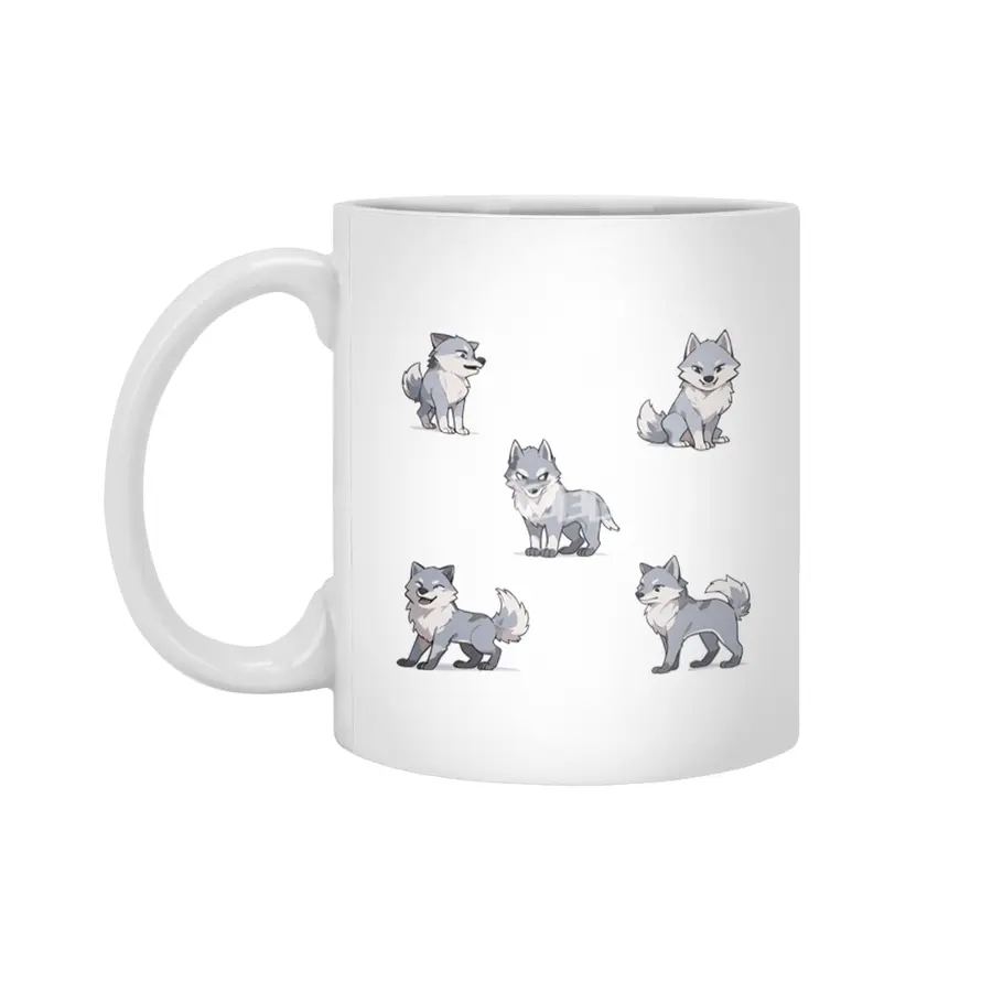 Cute Wolf Beyaz Kupa