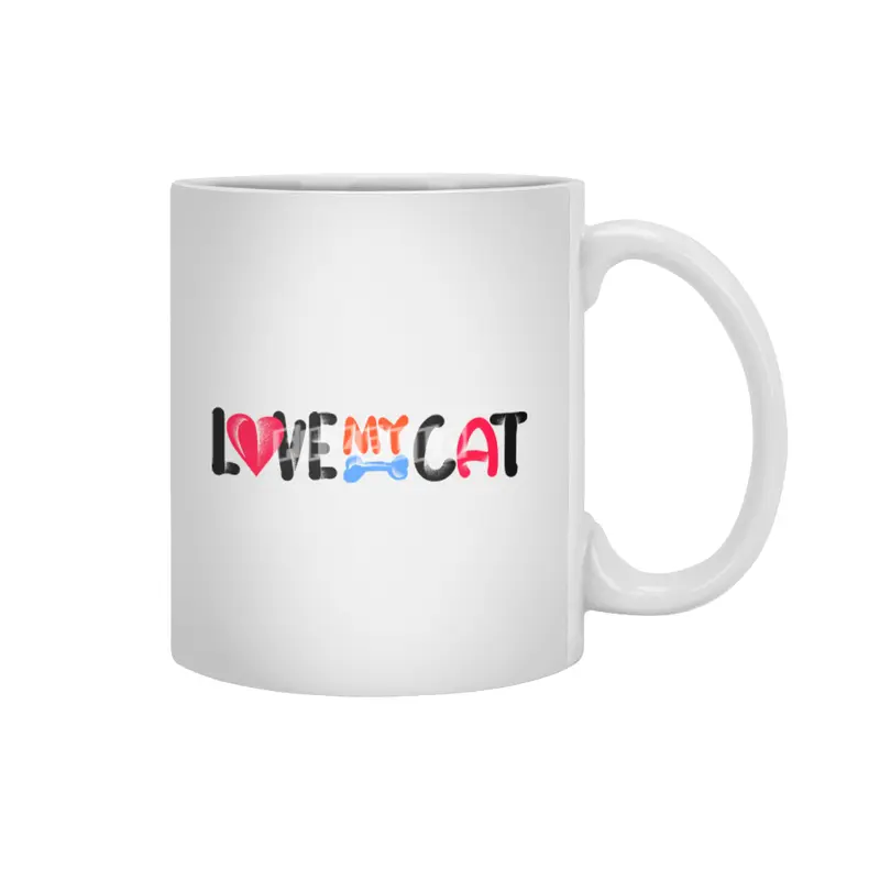 Love My Cat Beyaz Kupa