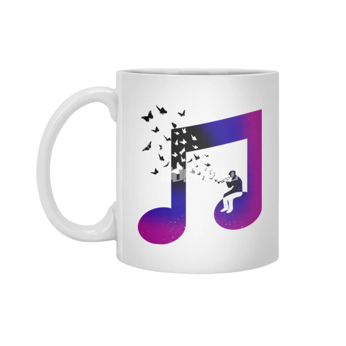 Music Bugle Beyaz Kupa