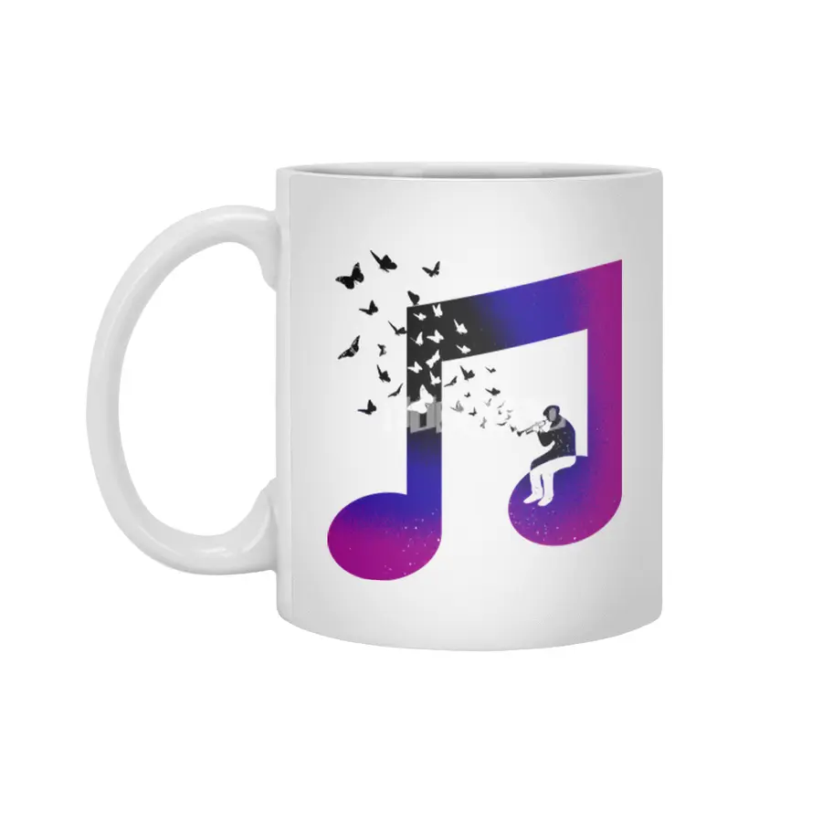 Music Bugle Beyaz Kupa