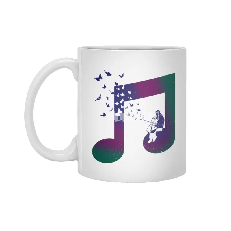 Music Cello Beyaz Kupa