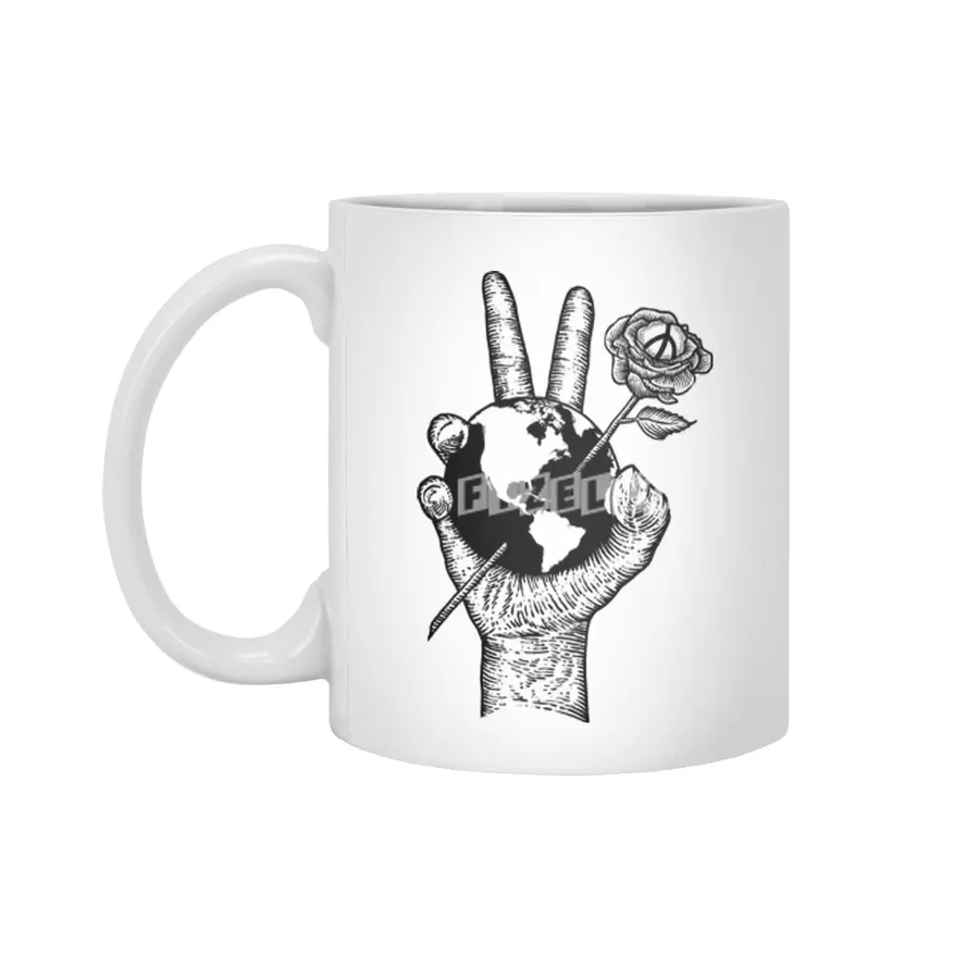 peace world Beyaz Kupa