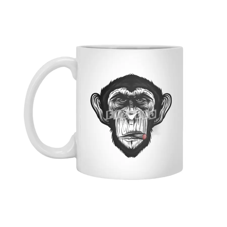 CIGAR CHIMP Beyaz Kupa