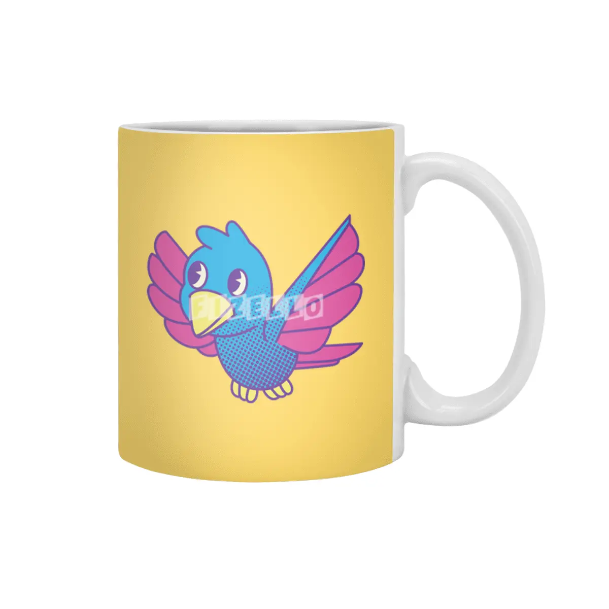 Cute Retro Bird Beyaz Kupa
