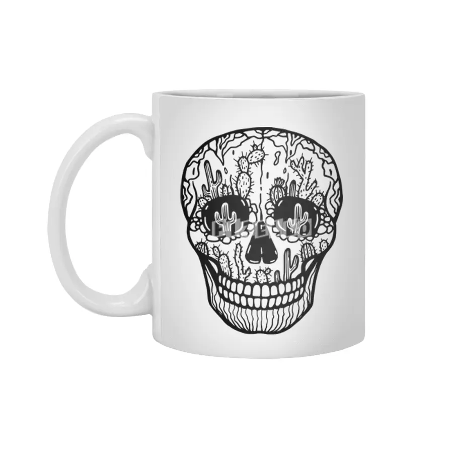 Cacti Skull Beyaz Kupa
