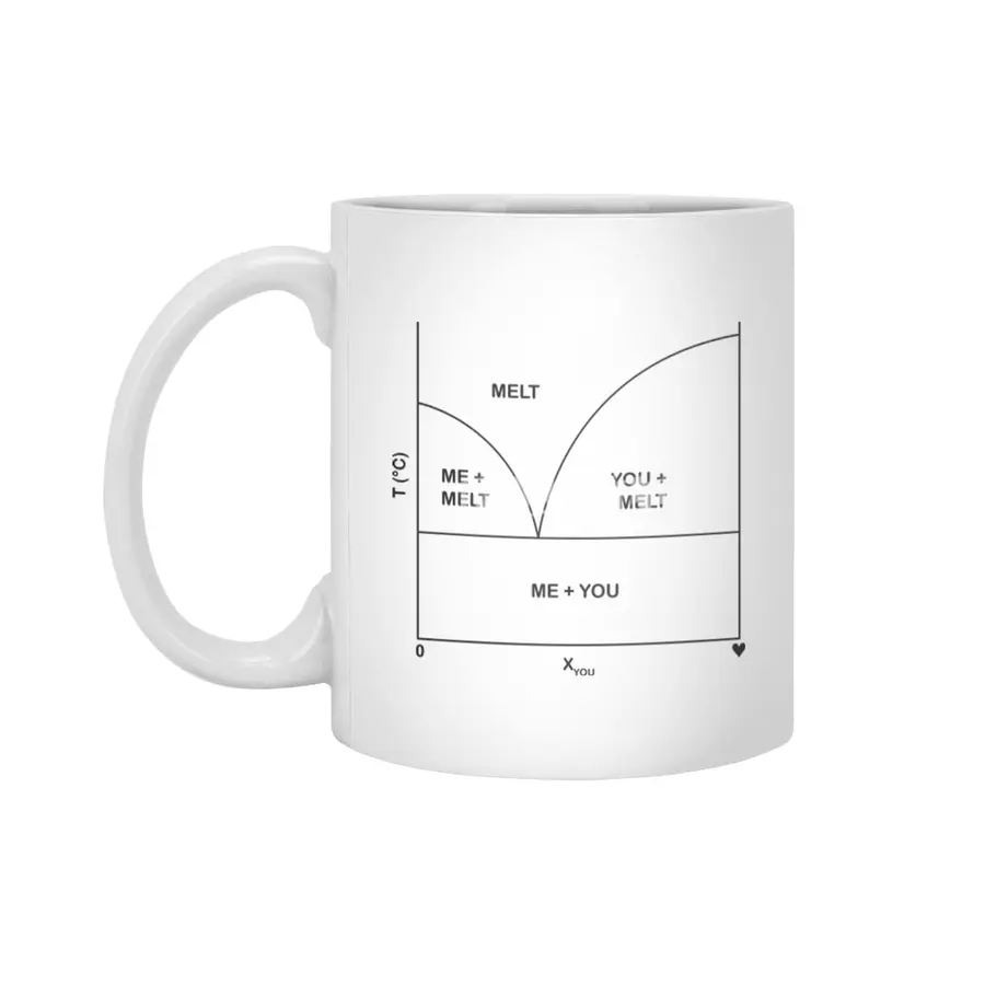 Romantic phase diagram (black ink) Beyaz Kupa