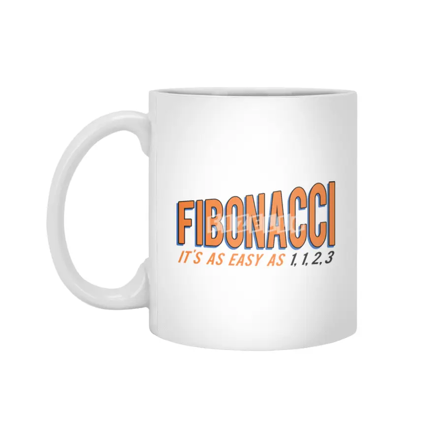 Fibonacci It's as Easy as 1, 1, 2, 3 Beyaz Kupa