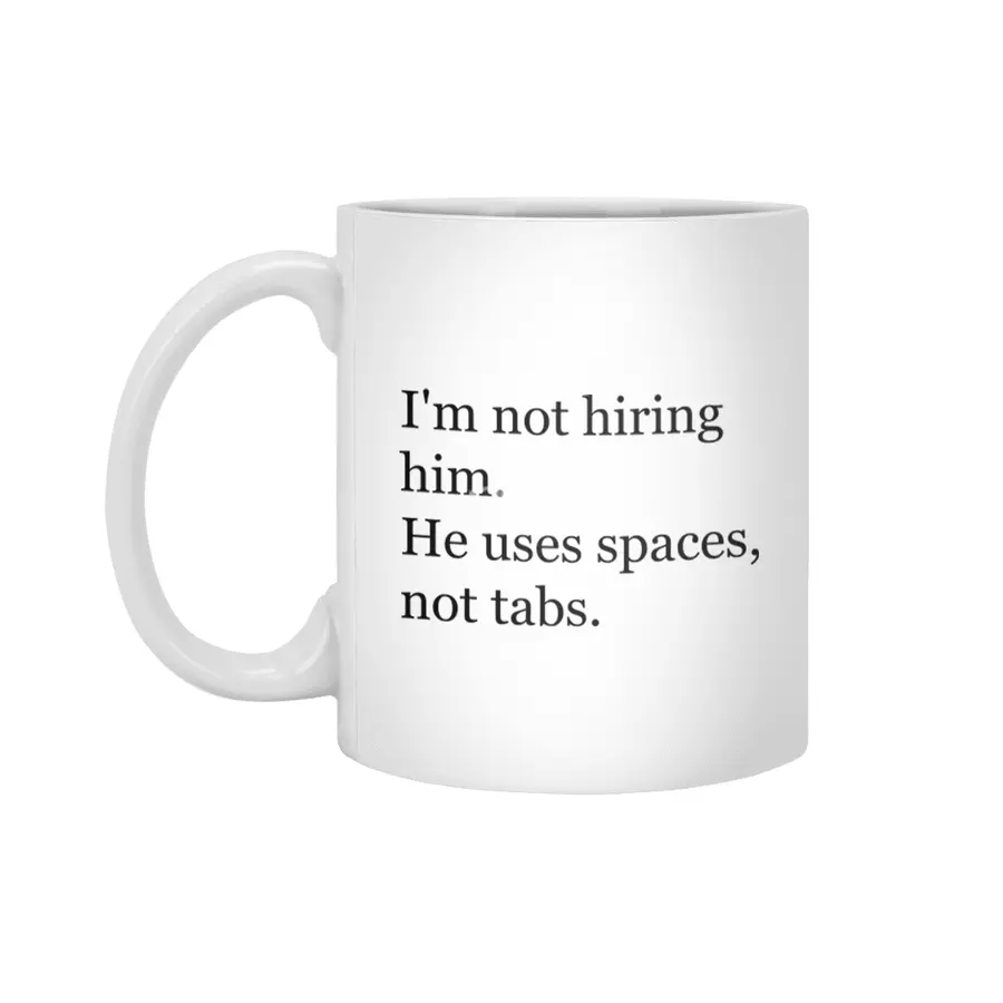 Tabs over spaces / Silicon Valley Beyaz Kupa